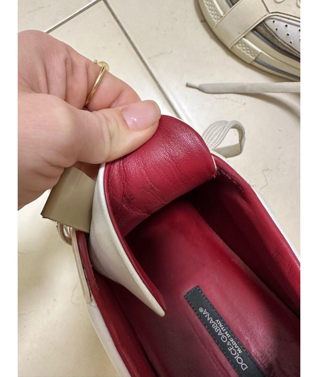 DOLCE&GABBANA Мульти кожаные низкие кроссовки / кеды, фото 7