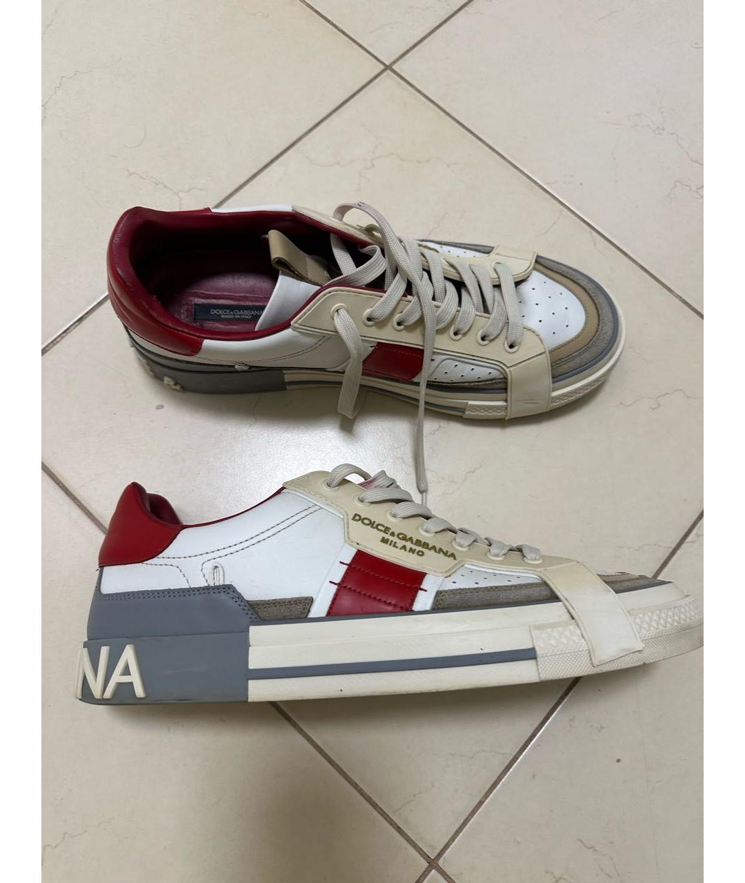 DOLCE&GABBANA Мульти кожаные низкие кроссовки / кеды, фото 8