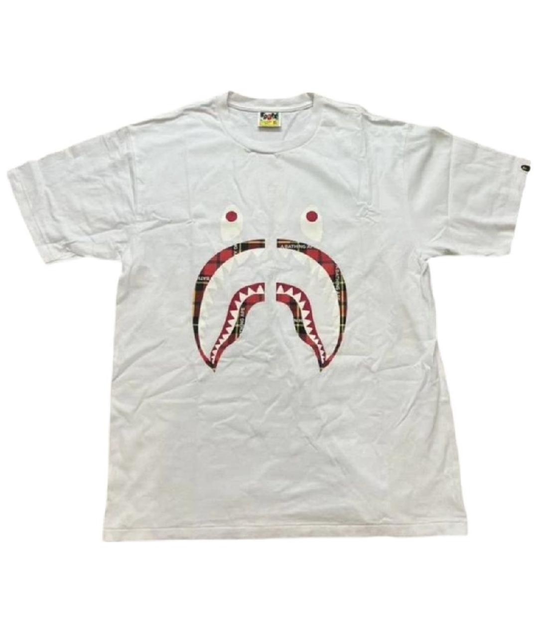 A BATHING APE Белая хлопковая футболка, фото 1