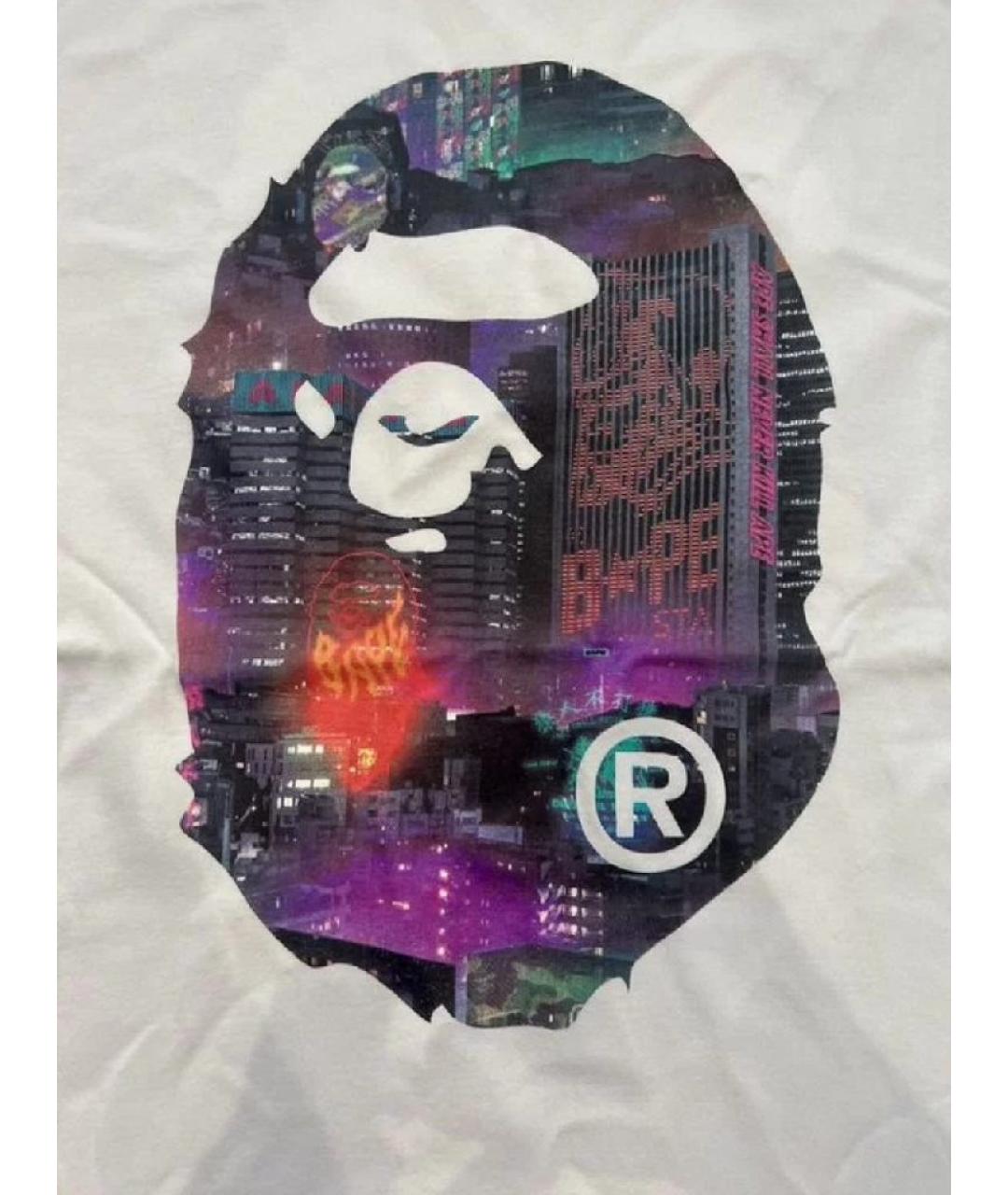 A BATHING APE Белая хлопковая футболка, фото 2