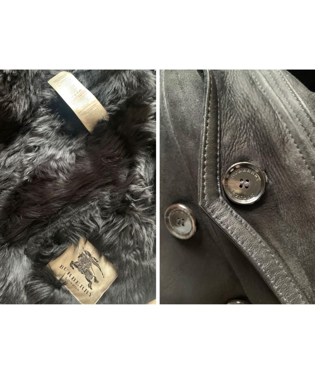 BURBERRY Черная меховая дубленка, фото 8
