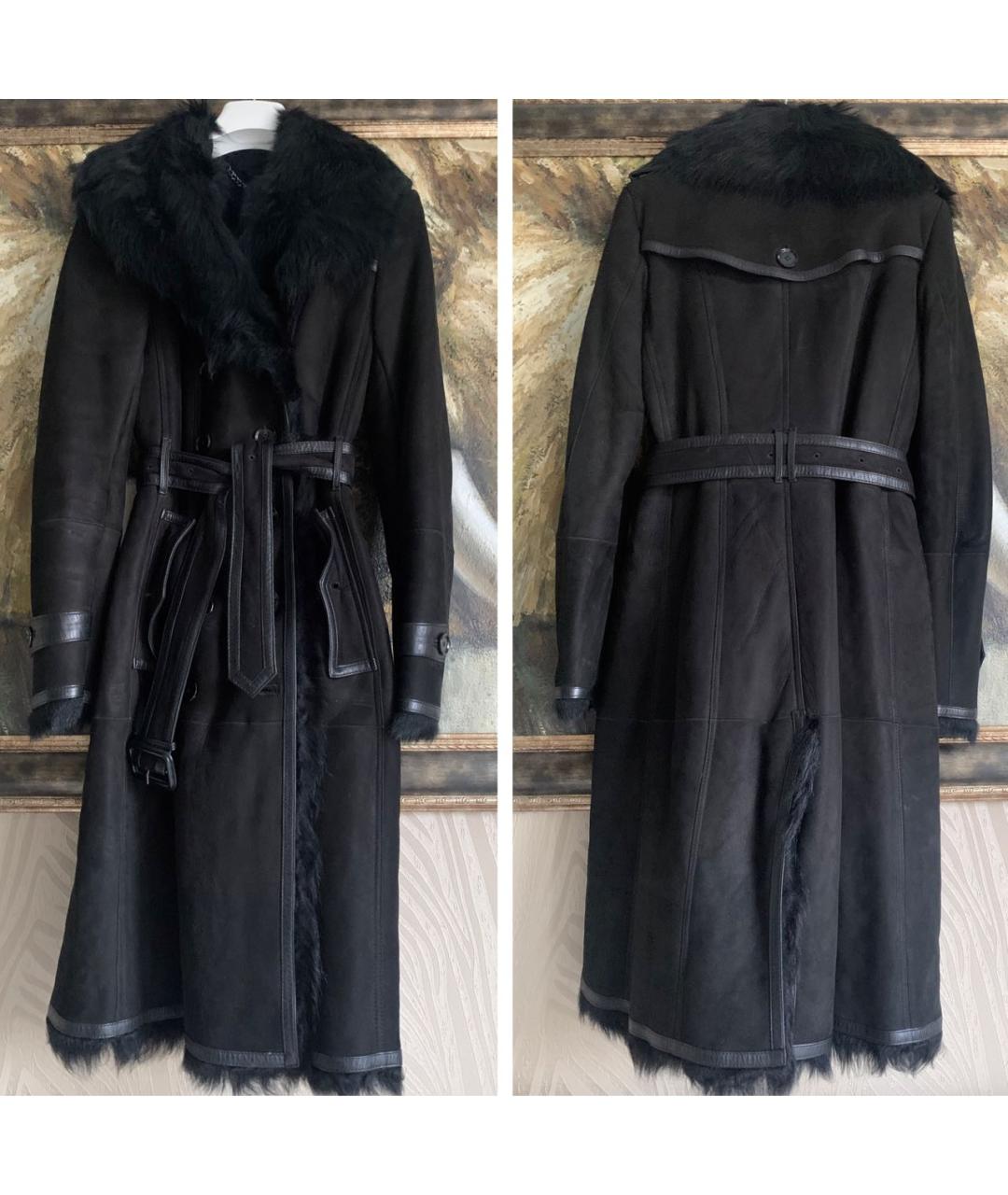 BURBERRY Черная меховая дубленка, фото 7
