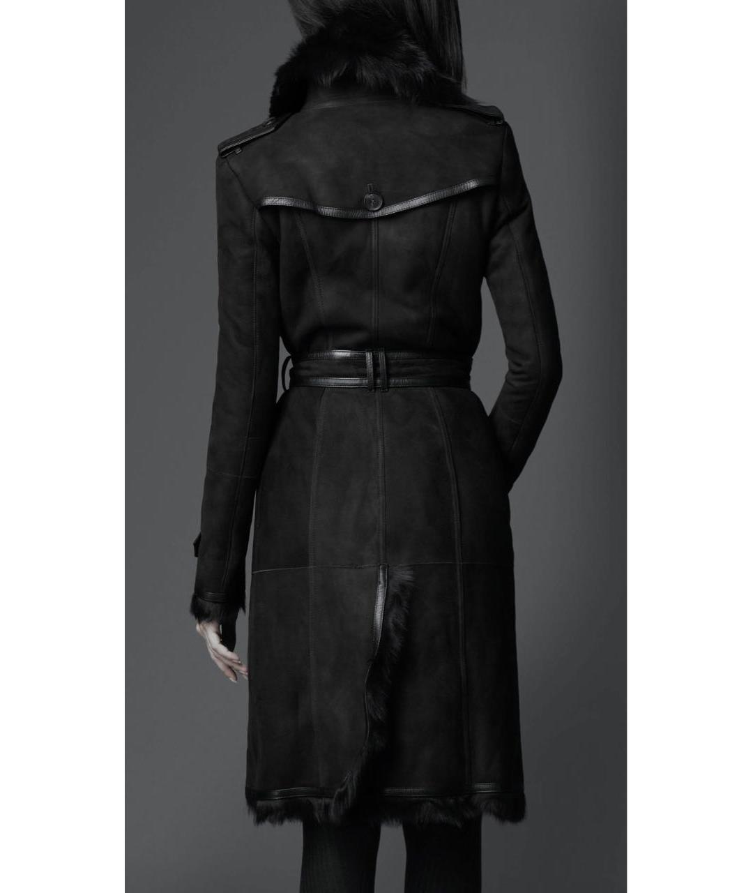 BURBERRY Черная меховая дубленка, фото 5