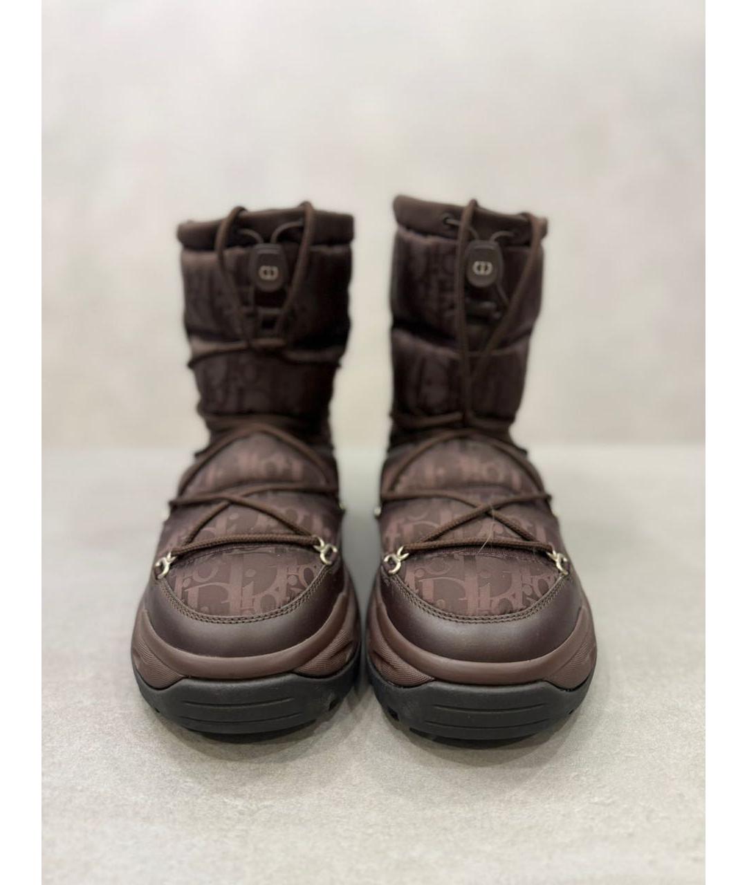 CHRISTIAN DIOR Коричневые высокие ботинки, фото 3