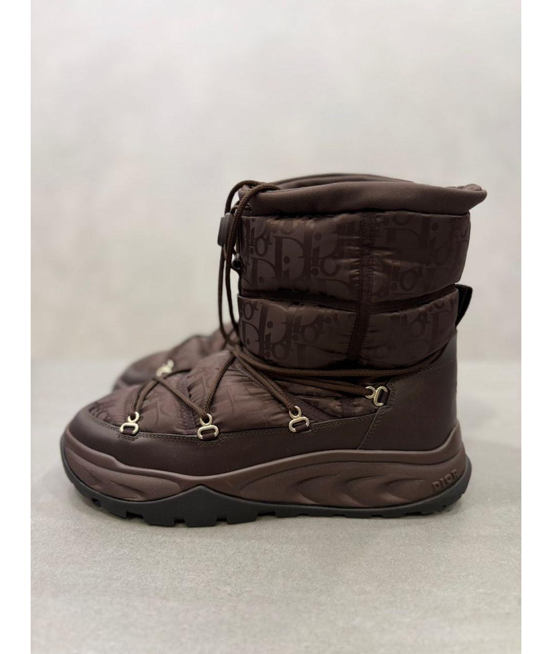 CHRISTIAN DIOR Коричневые высокие ботинки, фото 2