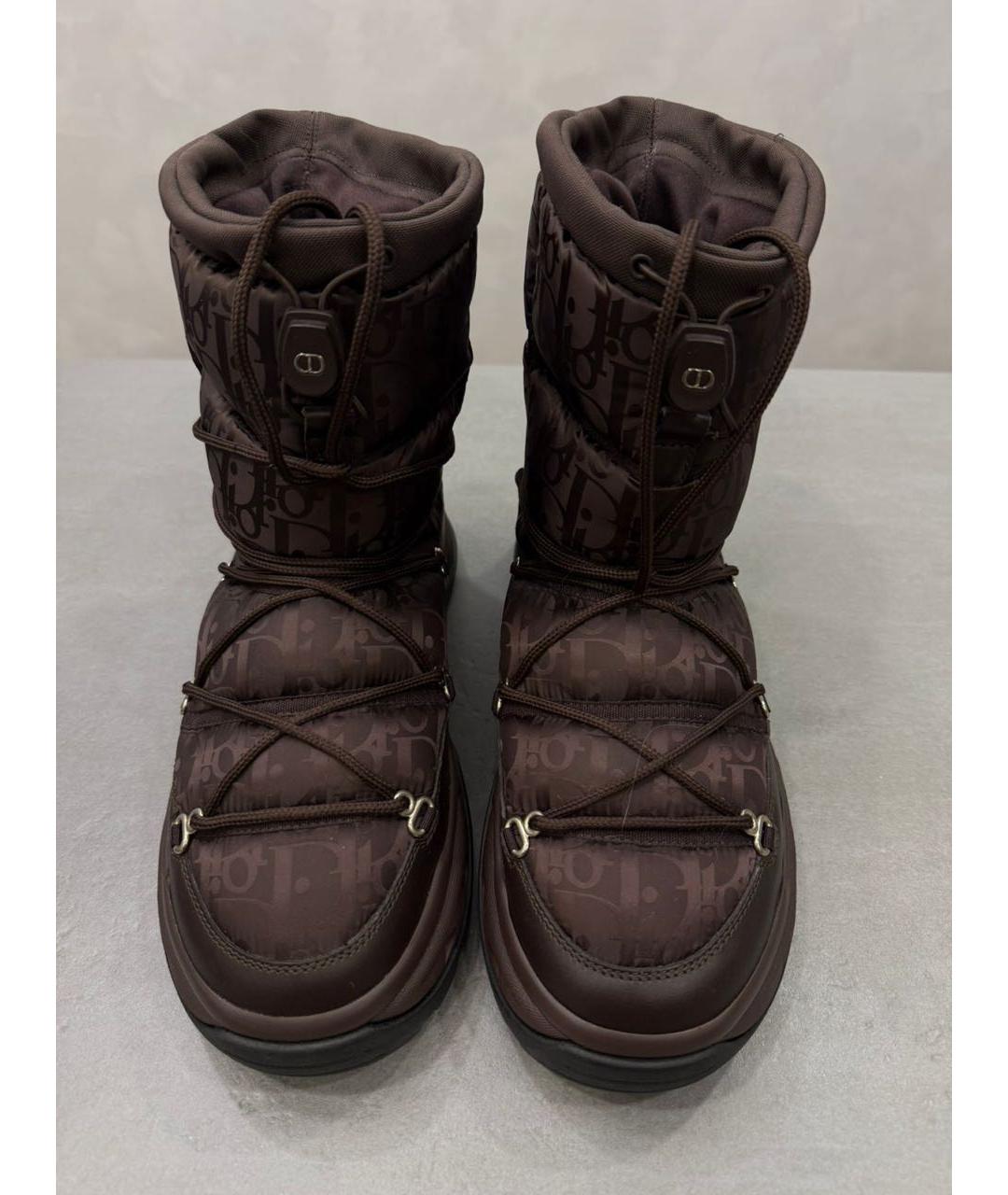 CHRISTIAN DIOR Коричневые высокие ботинки, фото 5
