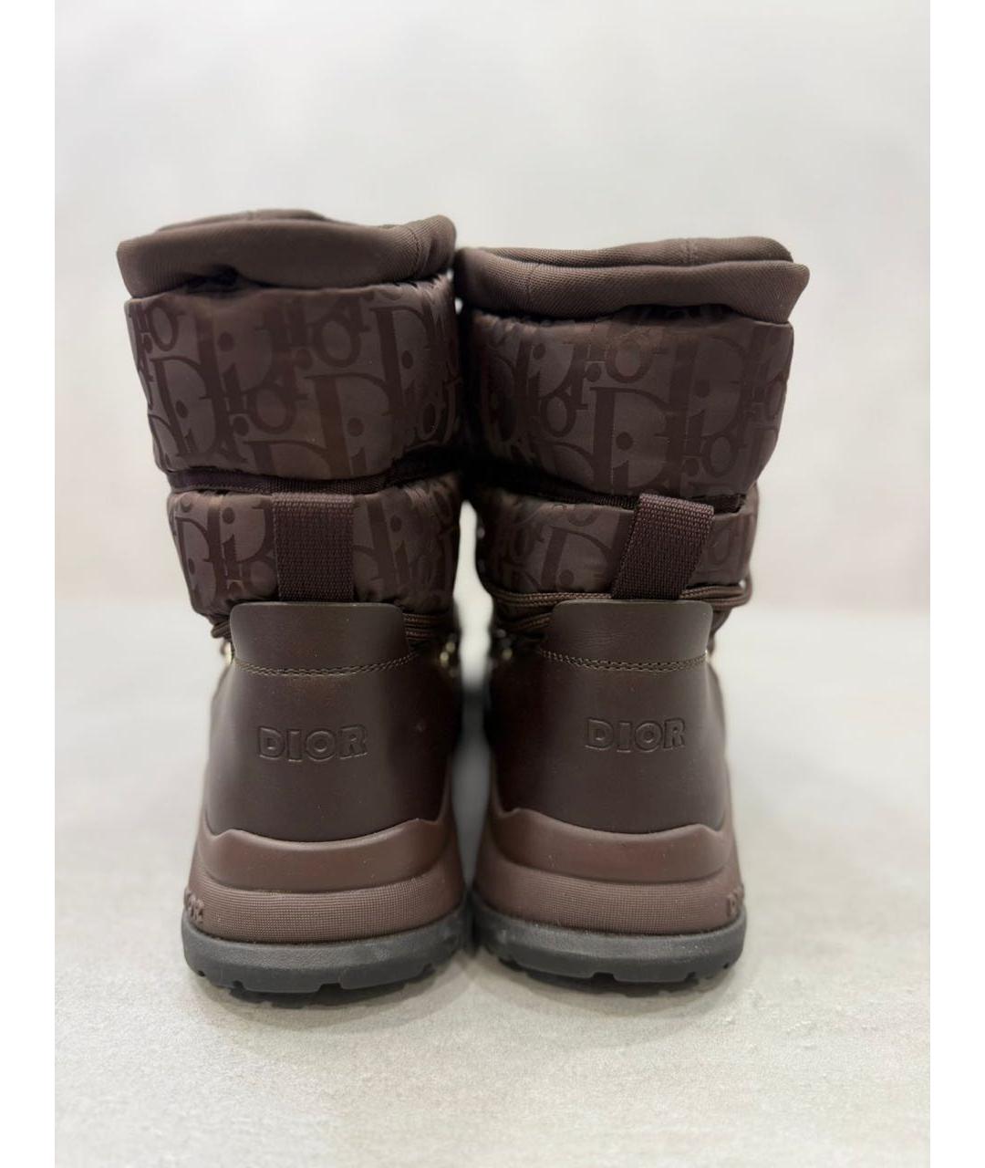 CHRISTIAN DIOR Коричневые высокие ботинки, фото 4
