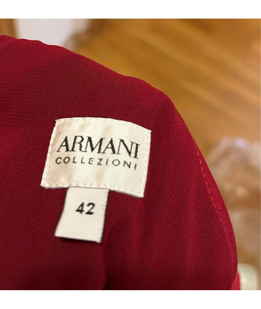 ARMANI COLLEZIONI Красное шелковое вечернее платье, фото 7