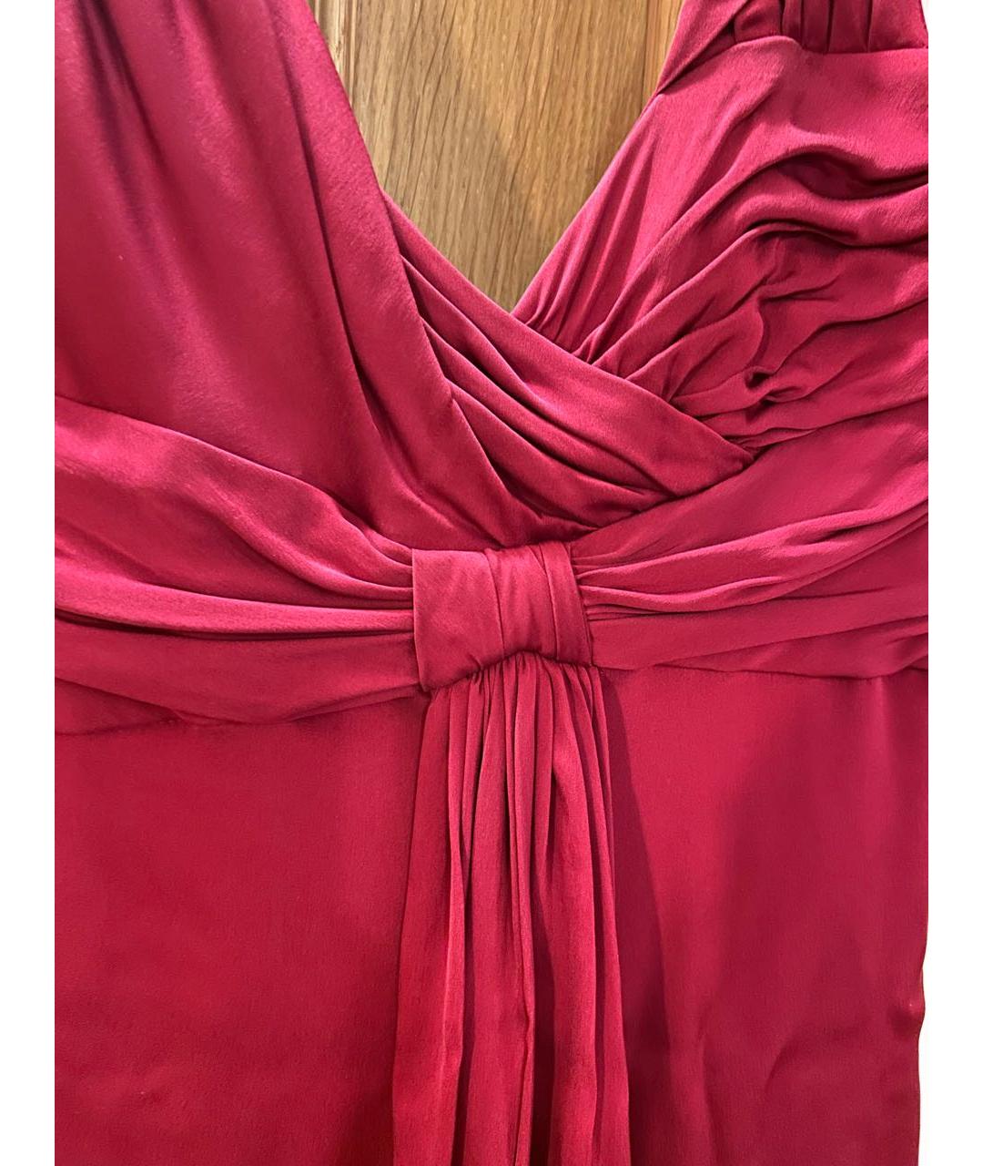 ARMANI COLLEZIONI Красное шелковое вечернее платье, фото 3