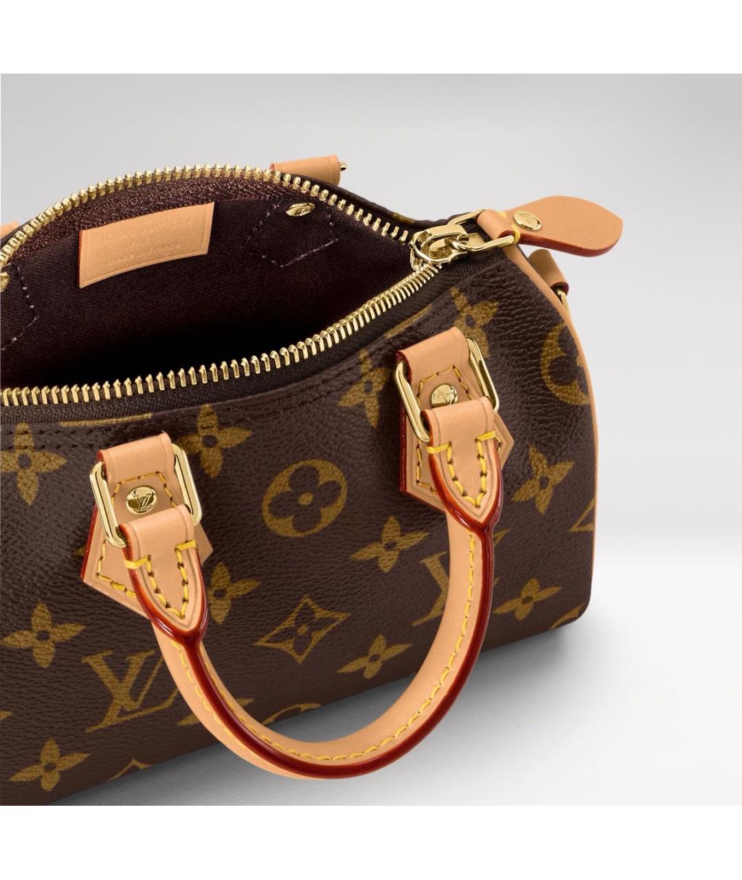 LOUIS VUITTON Коричневая сумка с короткими ручками, фото 4