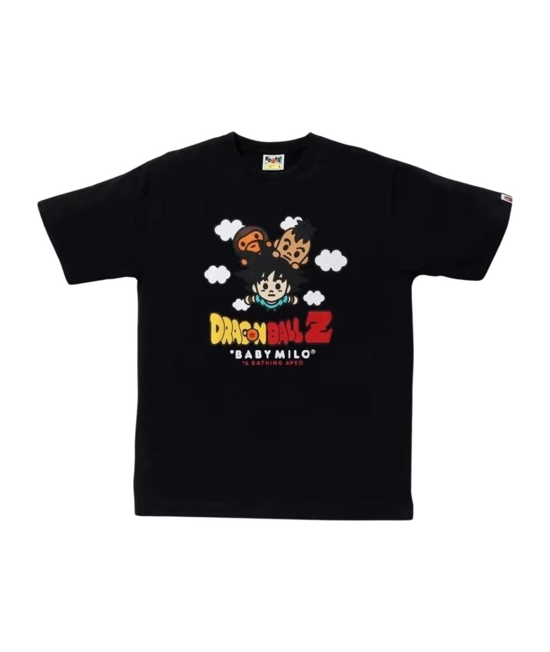 A BATHING APE Черная хлопковая футболка, фото 1