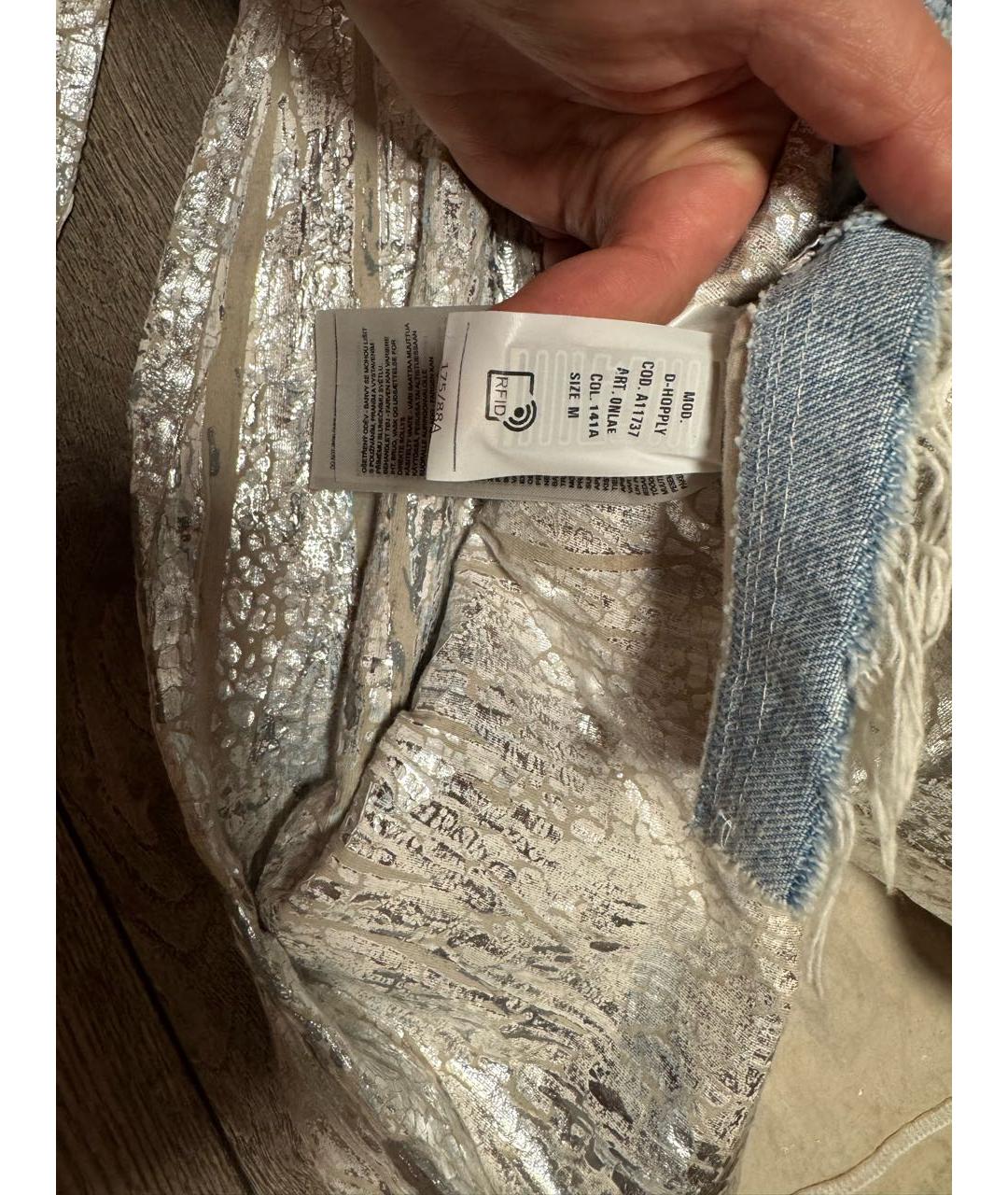 DIESEL Серебряное хлопковое коктейльное платье, фото 8