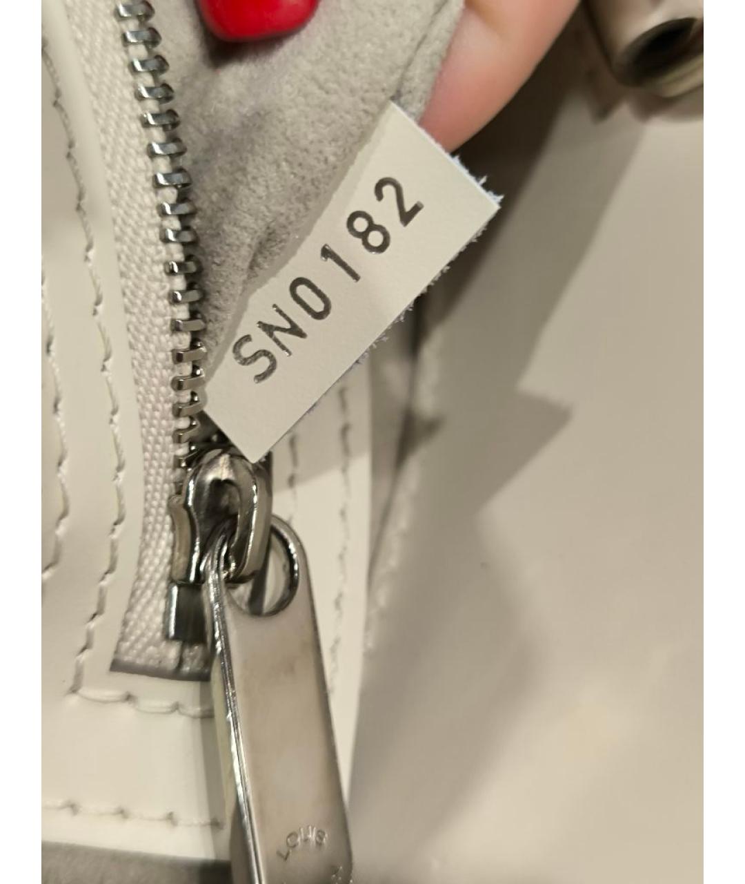 LOUIS VUITTON Бежевая кожаная сумка тоут, фото 8