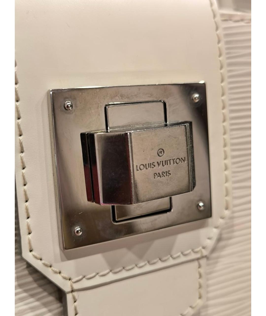 LOUIS VUITTON Бежевая кожаная сумка тоут, фото 3