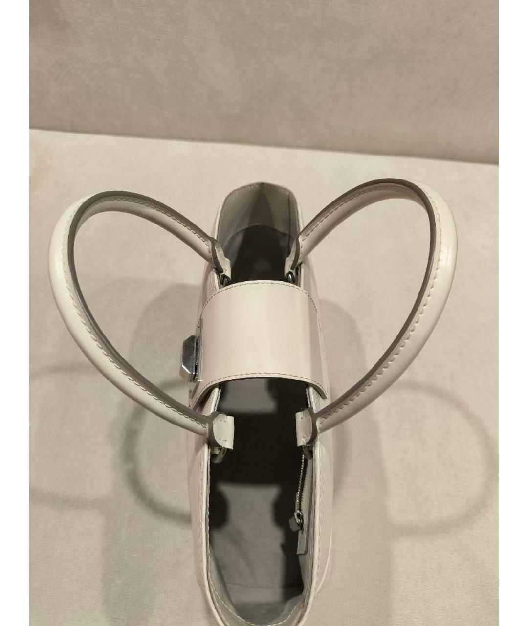 LOUIS VUITTON Бежевая кожаная сумка тоут, фото 6