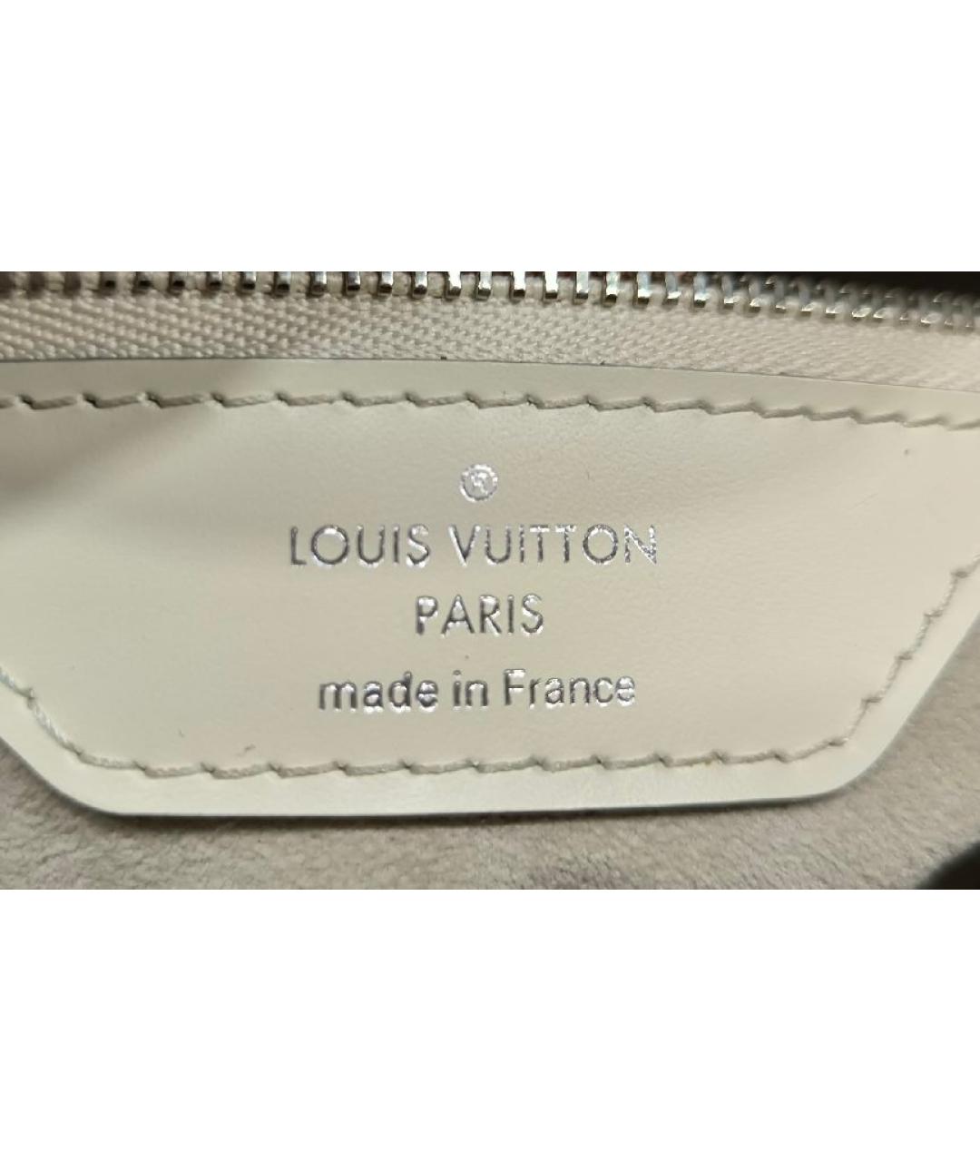 LOUIS VUITTON Бежевая кожаная сумка тоут, фото 5