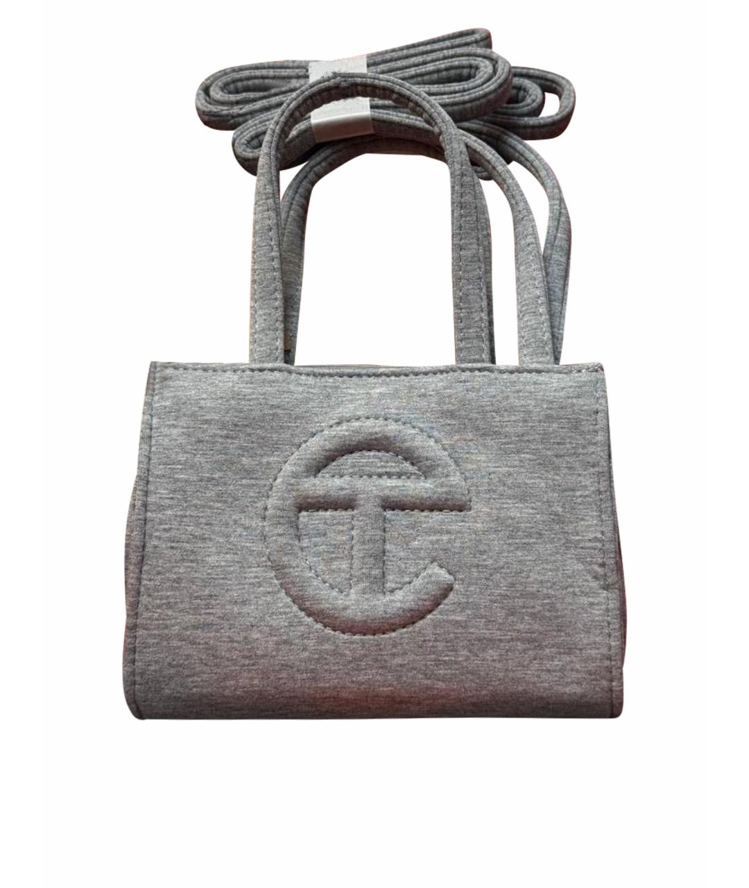 TELFAR Серая тканевая сумка тоут, фото 1