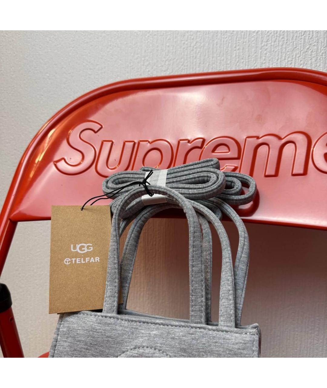 TELFAR Серая тканевая сумка тоут, фото 6