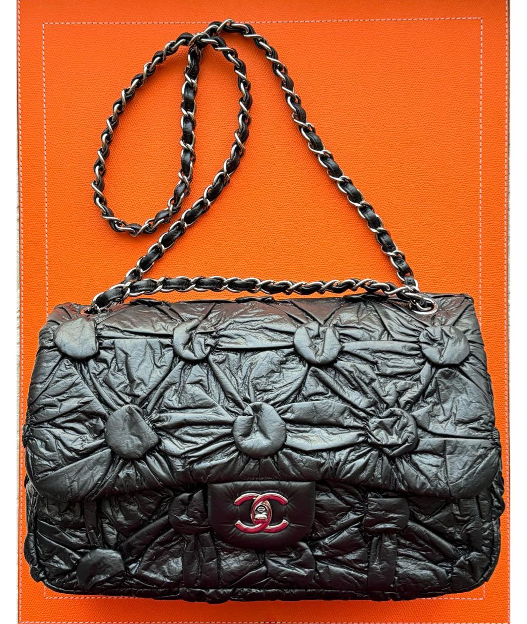CHANEL Черная кожаная сумка через плечо, фото 2