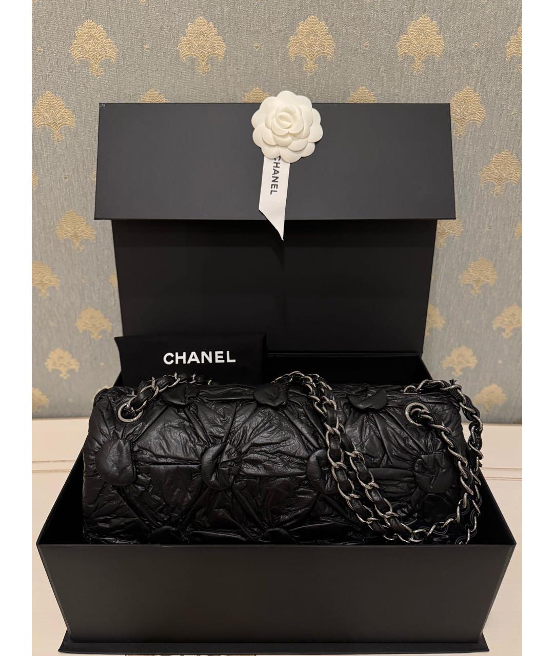 CHANEL Черная кожаная сумка через плечо, фото 8