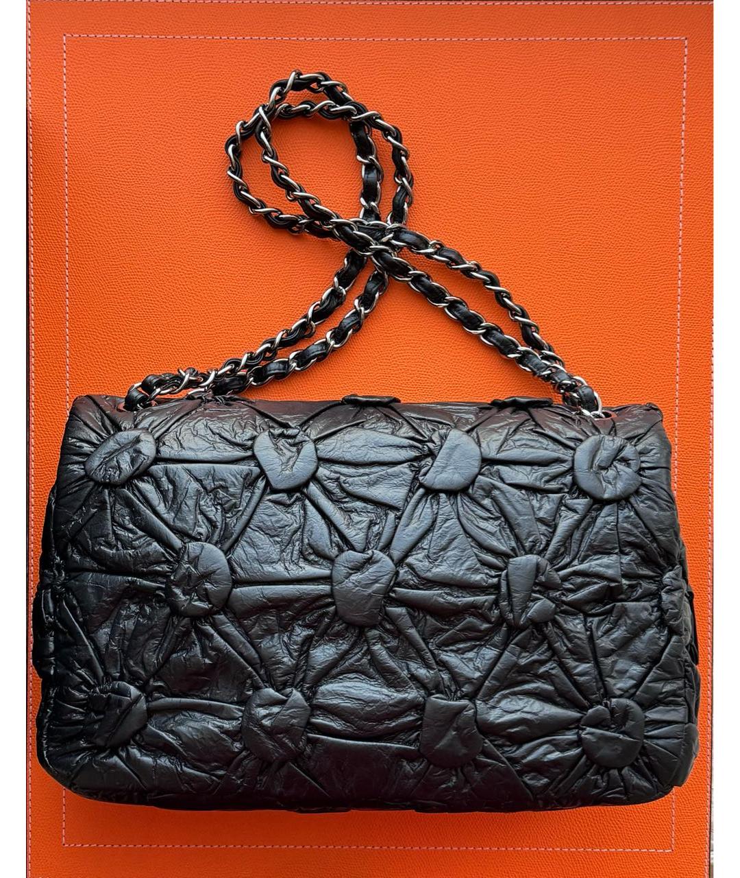 CHANEL Черная кожаная сумка через плечо, фото 3
