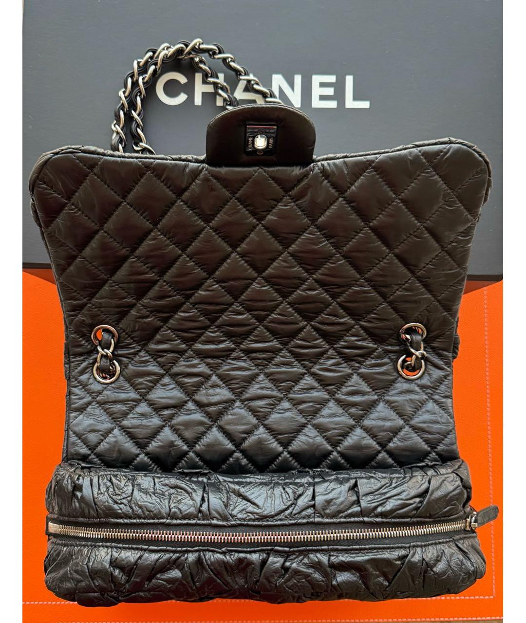 CHANEL Черная кожаная сумка через плечо, фото 4