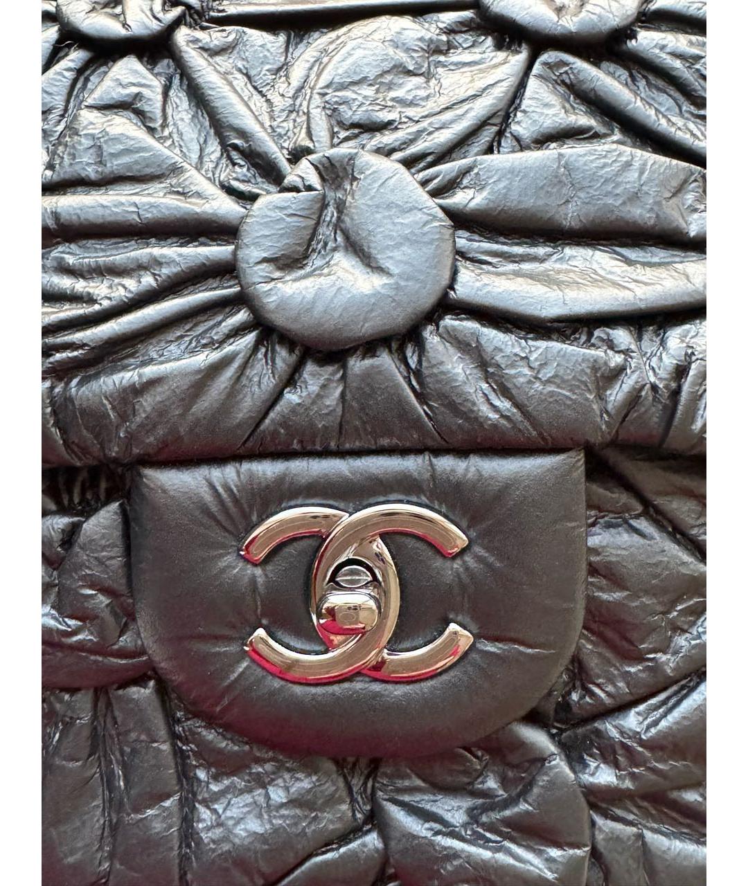 CHANEL Черная кожаная сумка через плечо, фото 6