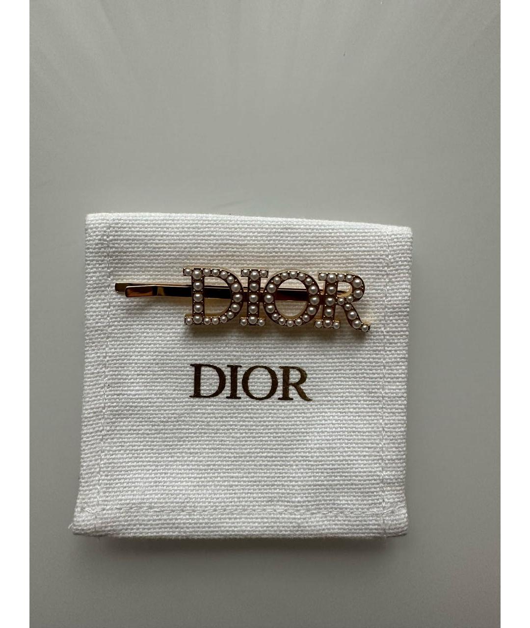 CHRISTIAN DIOR Золотая заколка, фото 3