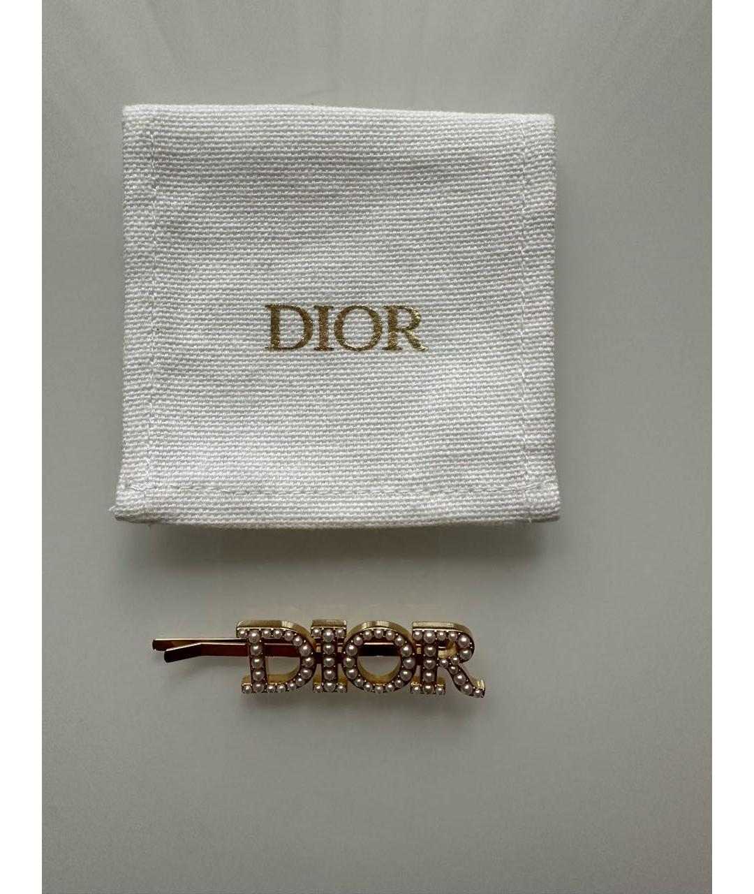 CHRISTIAN DIOR Золотая заколка, фото 2