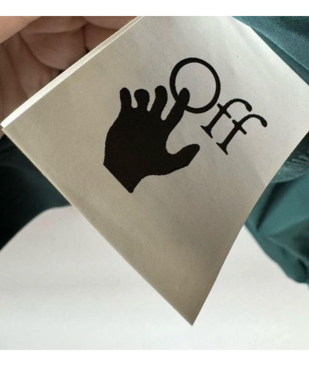 OFF-WHITE Зеленая полиамидовая куртка, фото 7