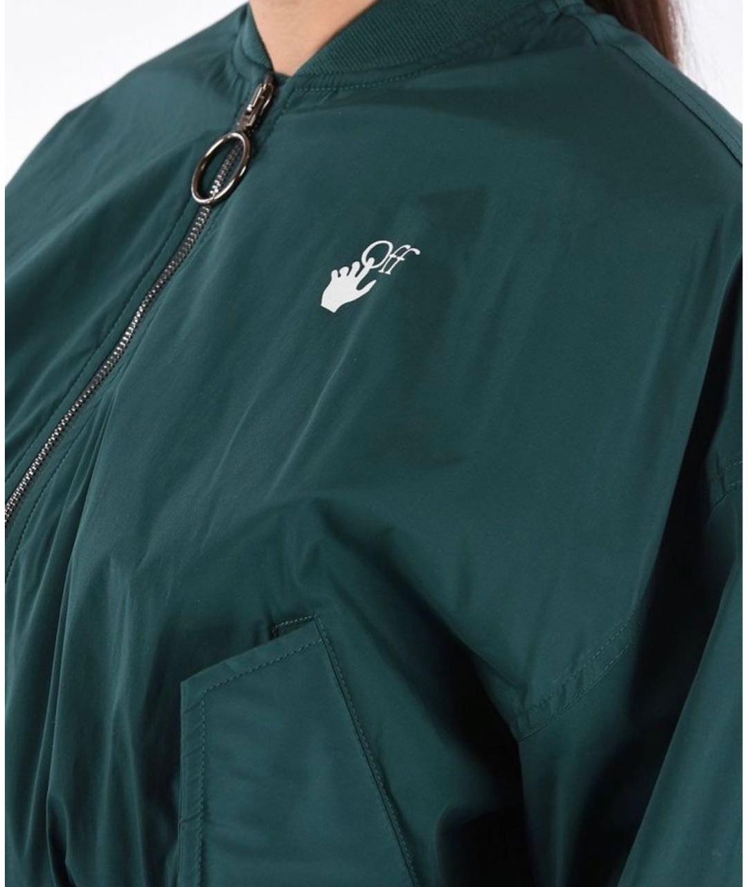 OFF-WHITE Зеленая полиамидовая куртка, фото 5