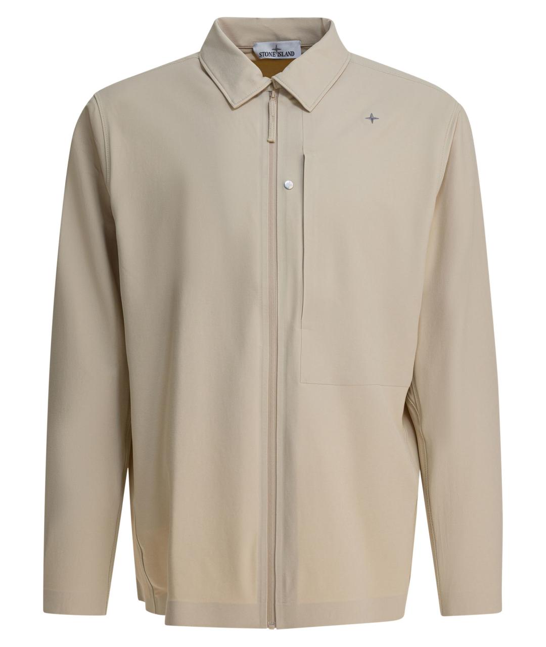 STONE ISLAND Бежевая полиамидовая куртка, фото 1