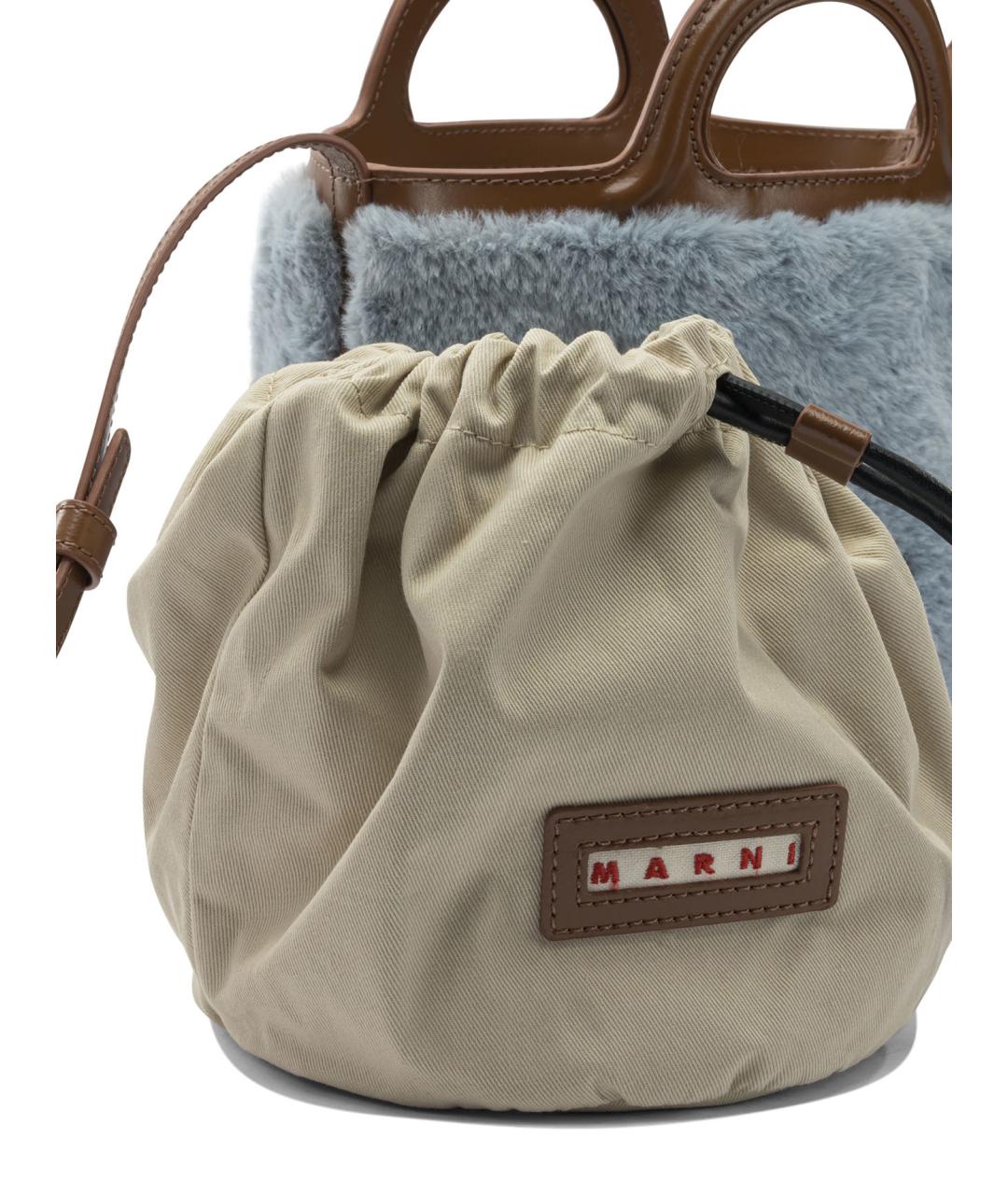 MARNI Голубая сумка с короткими ручками, фото 4