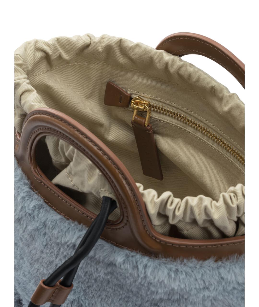 MARNI Голубая сумка с короткими ручками, фото 5