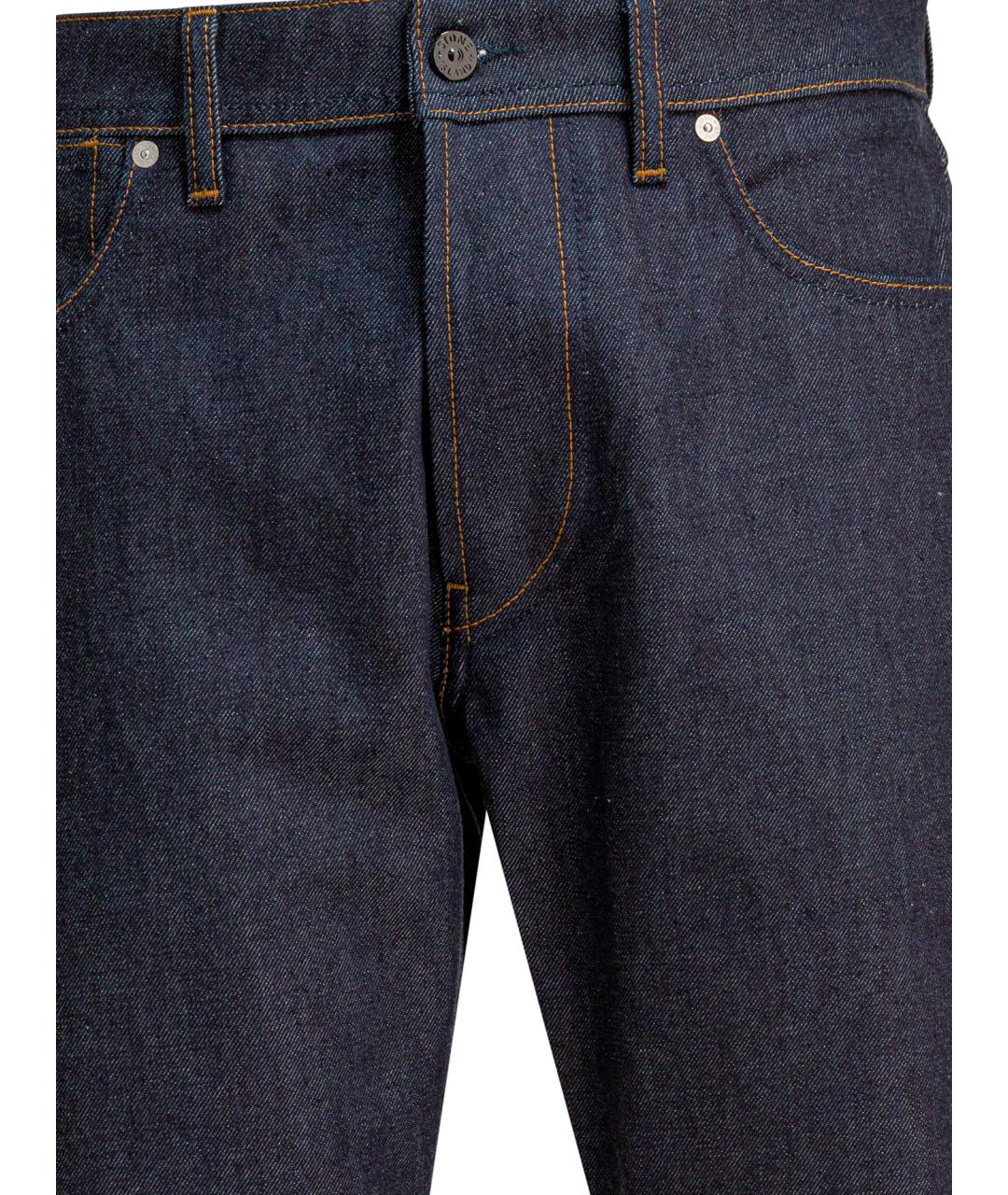 STONE ISLAND Синие хлопковые прямые джинсы, фото 3