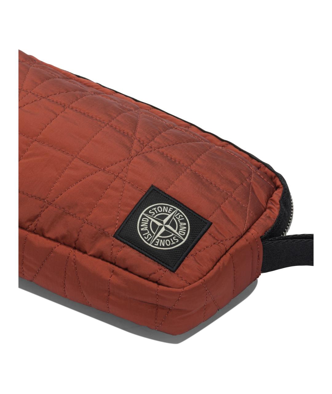 STONE ISLAND Красная синтетическая барсетка, фото 4