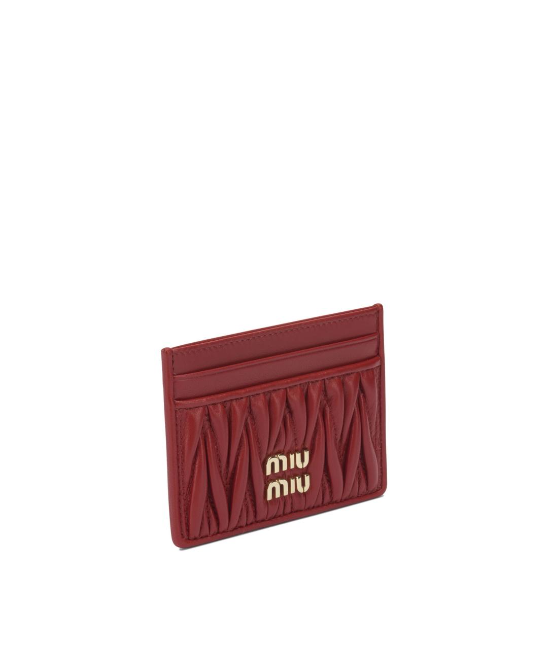 MIU MIU Красный кожаный кардхолдер, фото 2