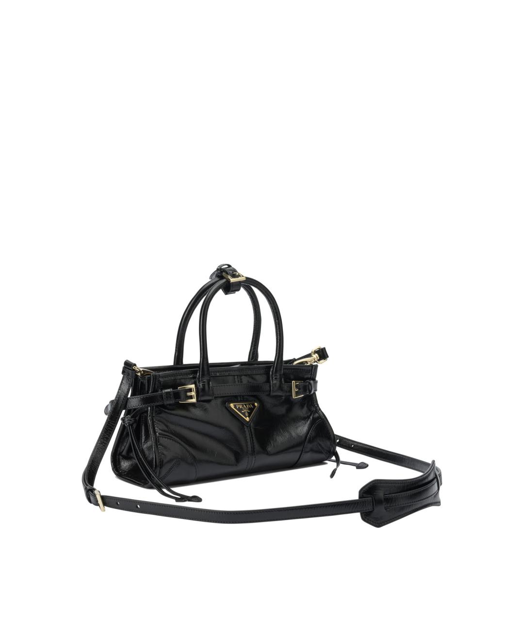 PRADA Черная кожаная сумка тоут, фото 2