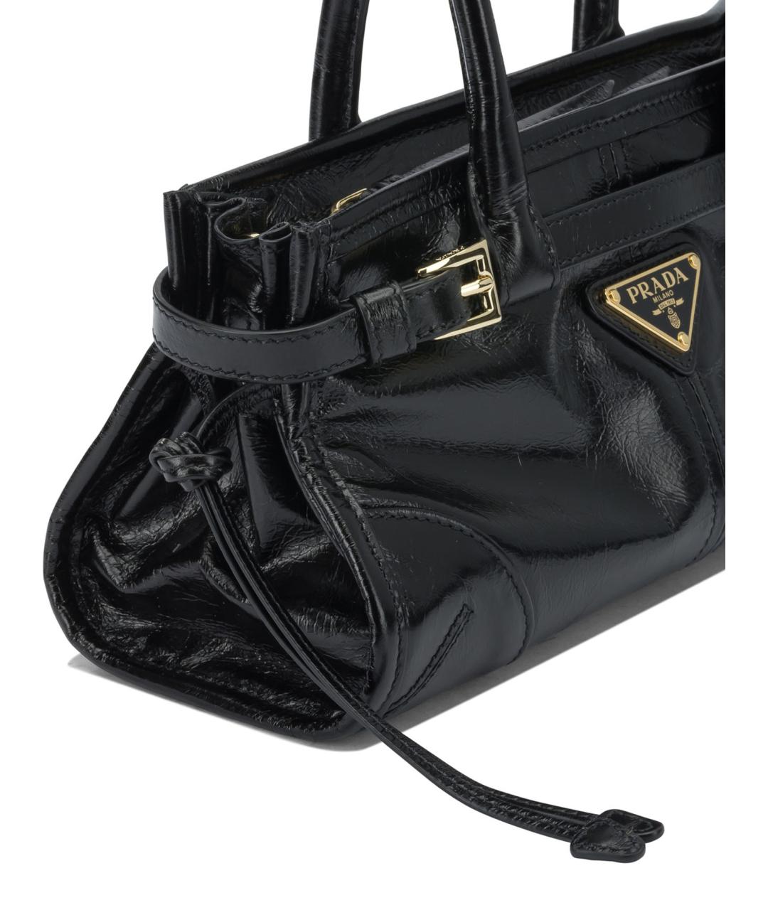 PRADA Черная кожаная сумка тоут, фото 4