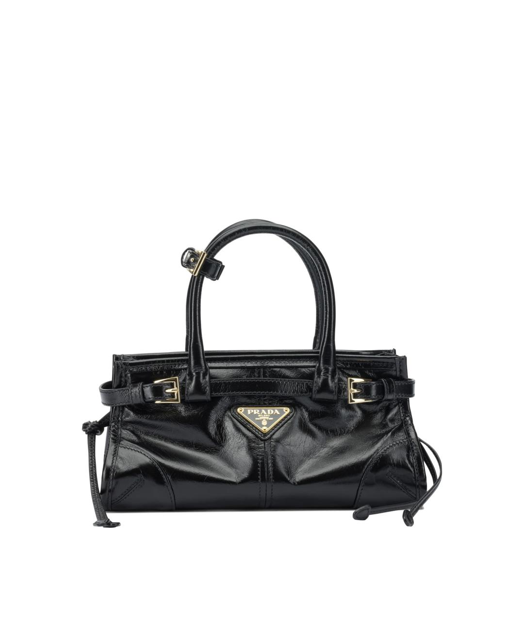 PRADA Черная кожаная сумка тоут, фото 1