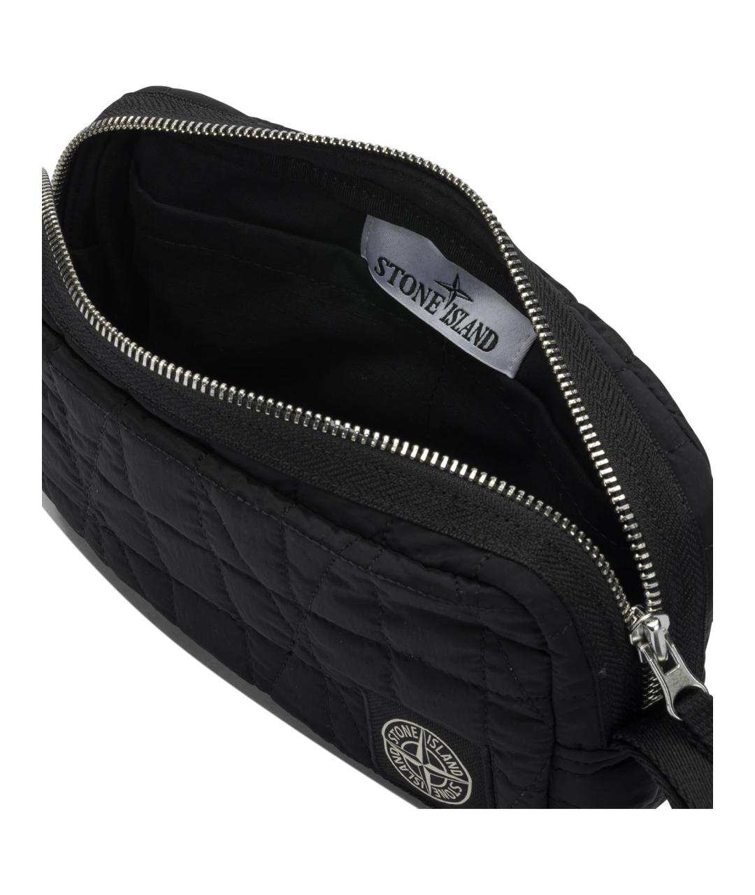 STONE ISLAND Черная синтетическая барсетка, фото 5