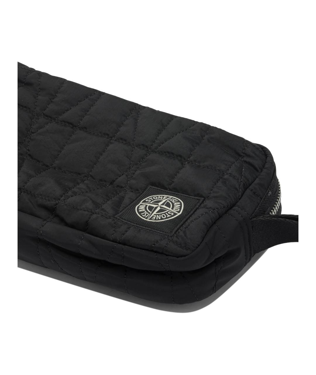 STONE ISLAND Черная синтетическая барсетка, фото 4