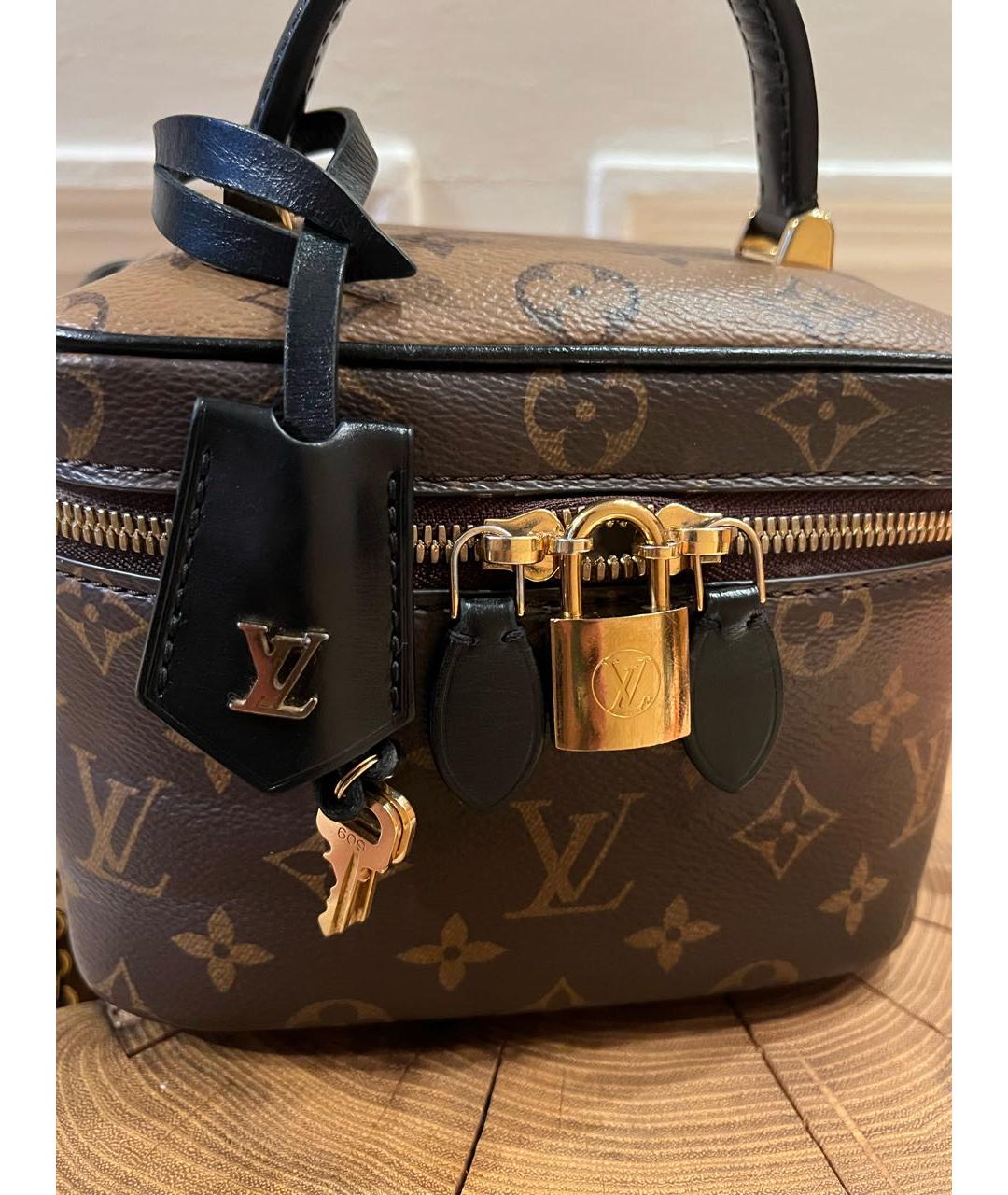 LOUIS VUITTON Коричневая сумка с короткими ручками, фото 4