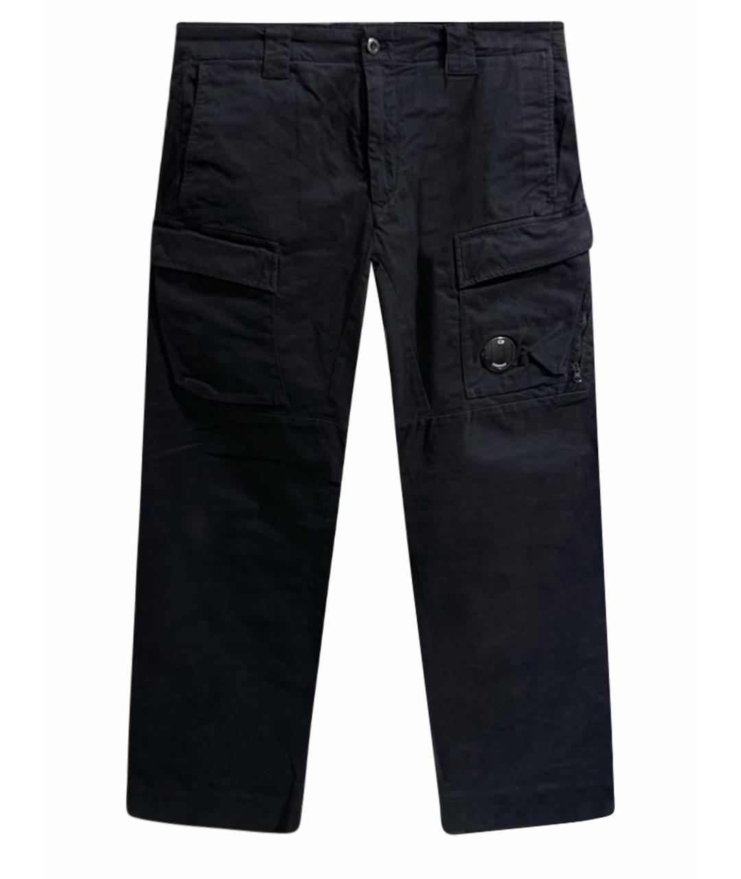 CP COMPANY Черные хлопко-эластановые повседневные брюки, фото 1