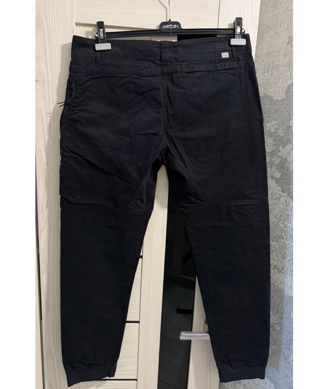 CP COMPANY Черные хлопко-эластановые повседневные брюки, фото 2