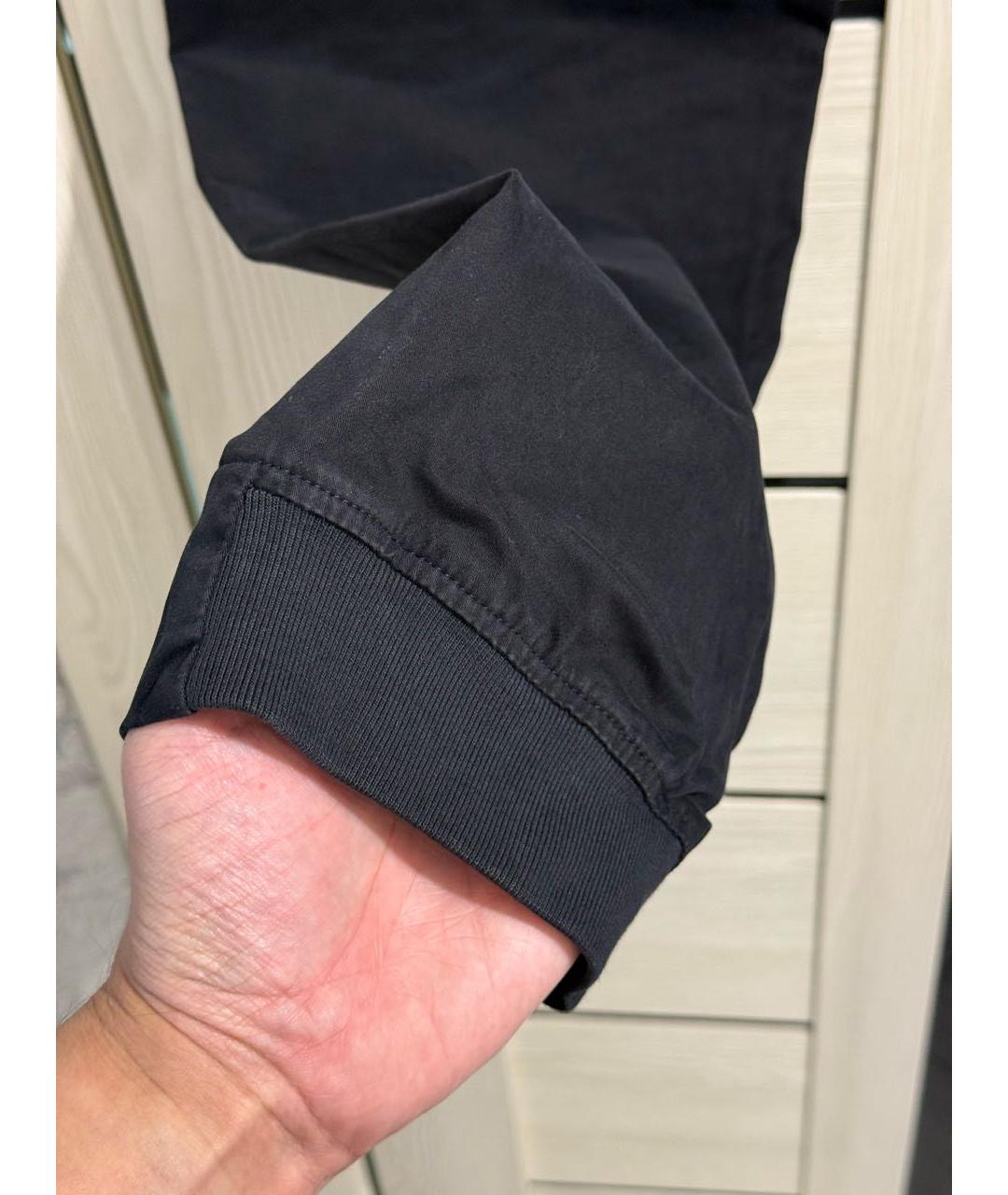 CP COMPANY Черные хлопко-эластановые повседневные брюки, фото 4