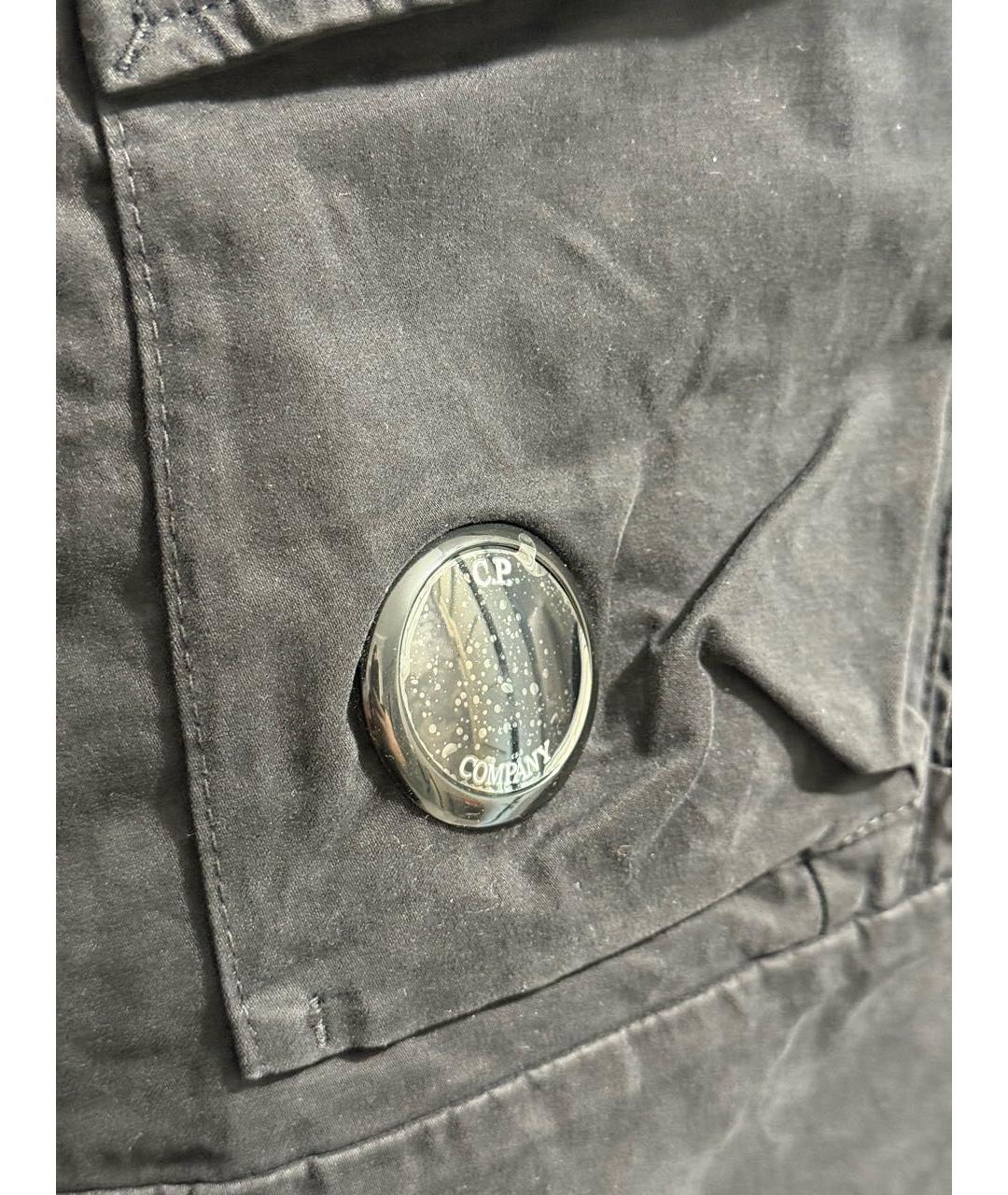 CP COMPANY Черные хлопко-эластановые повседневные брюки, фото 3