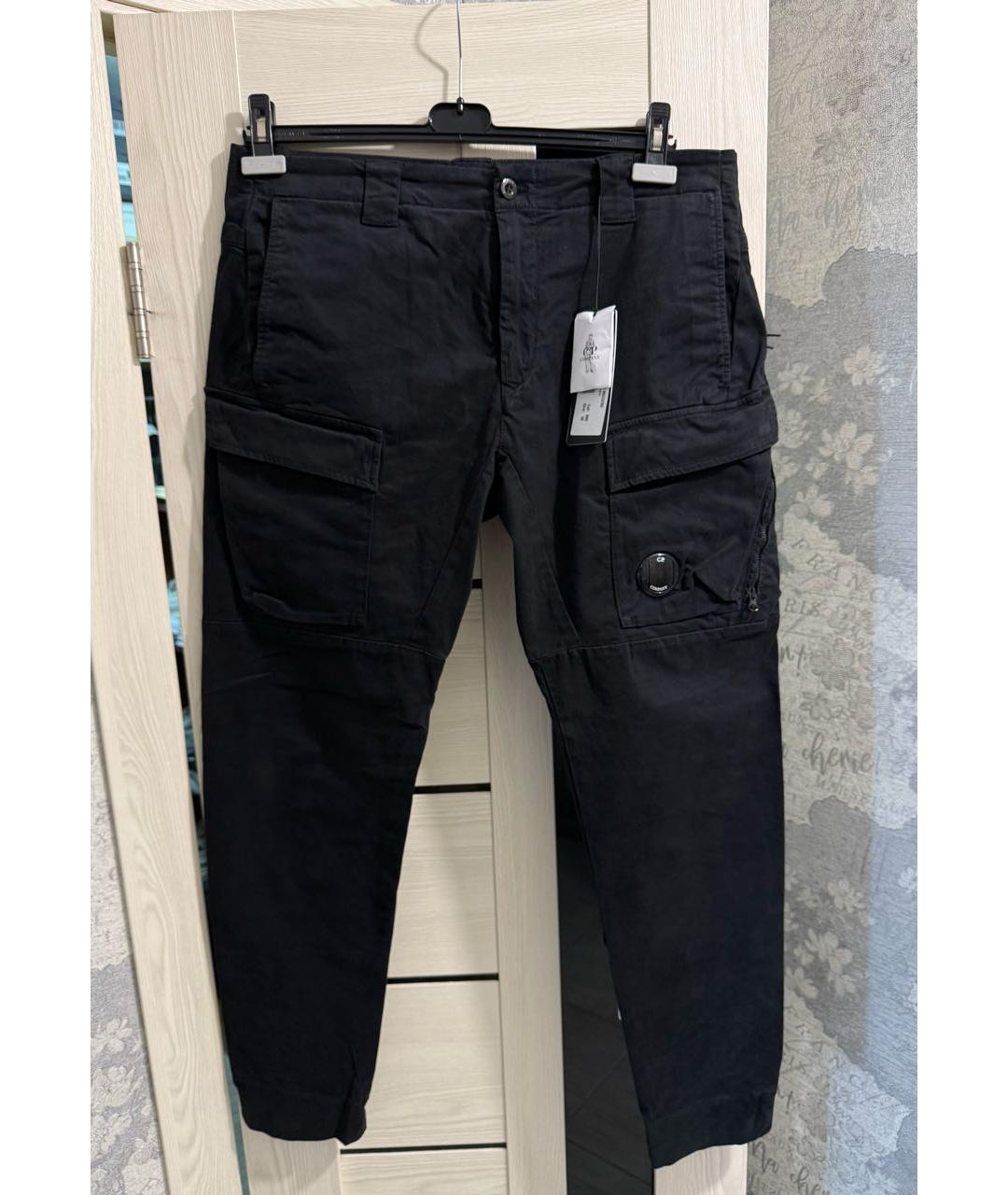 CP COMPANY Черные хлопко-эластановые повседневные брюки, фото 9