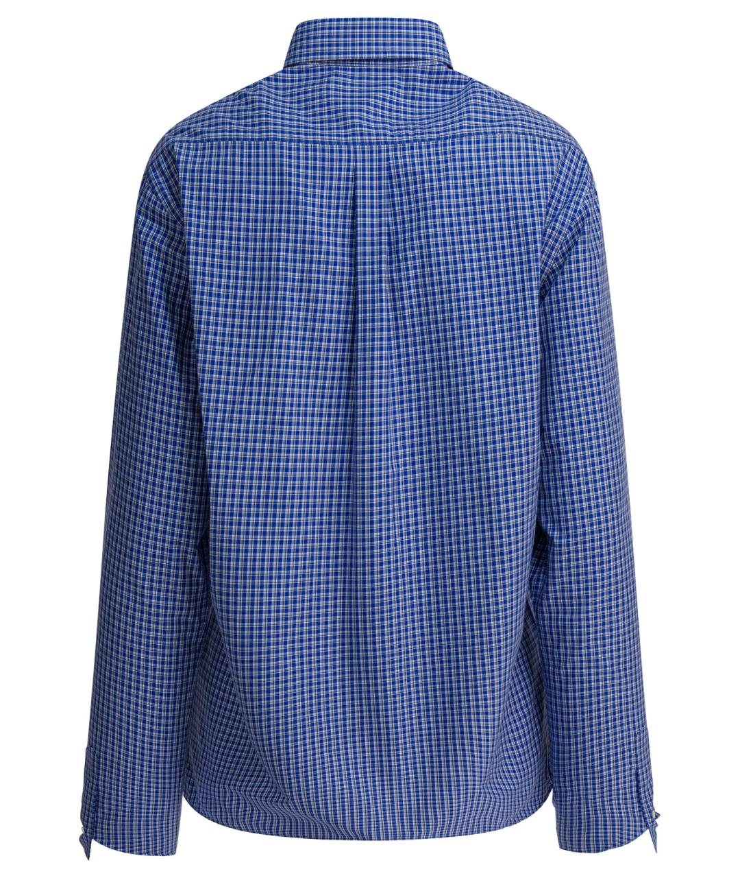 MIU MIU Синяя хлопковая рубашка, фото 2