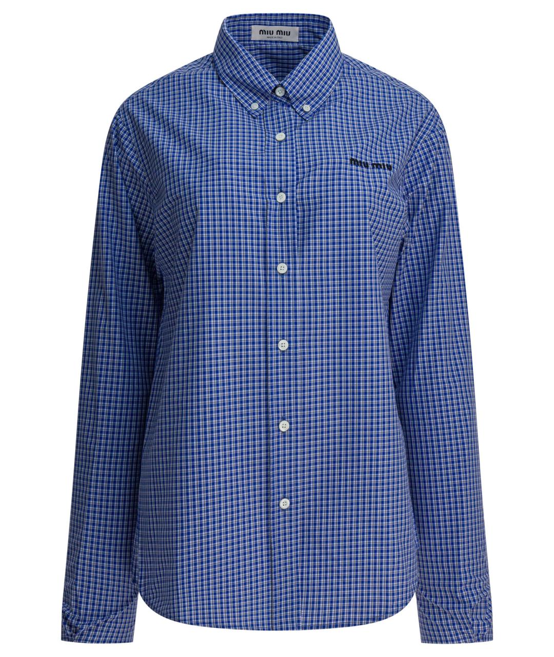 MIU MIU Синяя хлопковая рубашка, фото 1